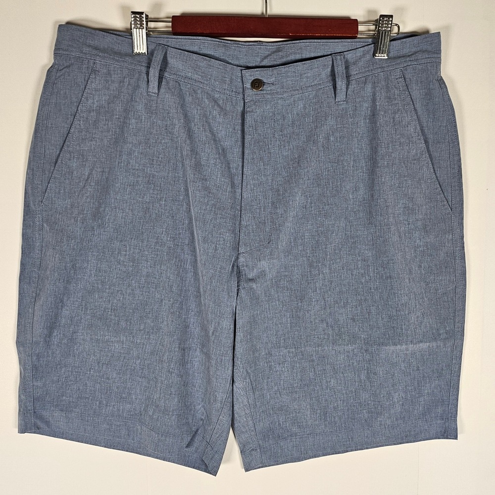 FootJoy Golf Shorts Men 38 Blue Heathered Performance Stretch Flat Front FJ